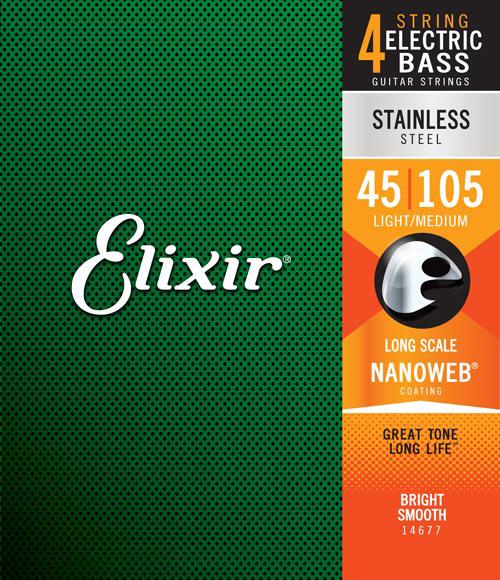 Electric Bass Stainless Steel with NANOWEB Coating Elixir Strings